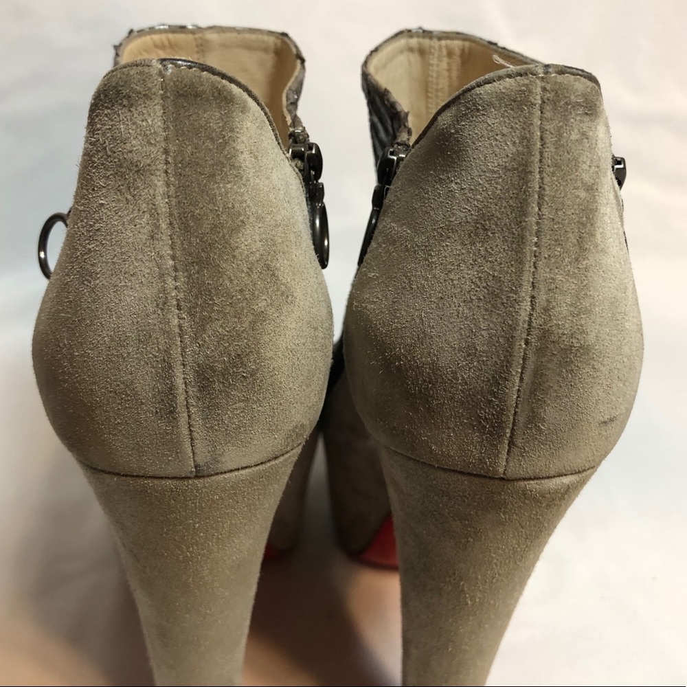 Christian Louboutin Python Suede Booties - image 6